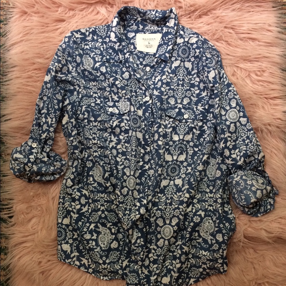 Garden Party Button Down Top